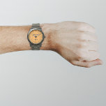 Orange Color Business Marque sur montre Homme<br><div class="desc">Logo de votre entreprise sur arrière - plan couleur orange sur la montre pour hommes. Accessoire que vous pouvez inclure dans vos produits promotionnels, cadeaux ou cadeaux offerts à vos clients ou clients pour annoncer votre entreprise ou promouvoir votre marque. Montre personnalisable que vous pouvez mettre votre logo d'entreprise pour...</div>