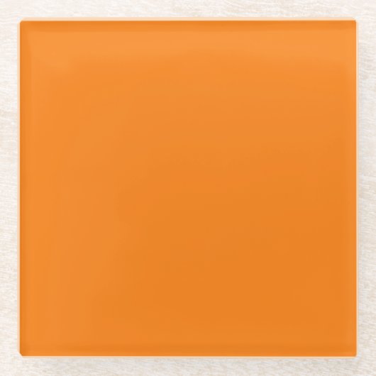 Orange Color Glazen Onderzetter (Voorkant)