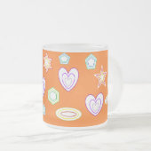 Orange colour Shapes mug (Devant droit)
