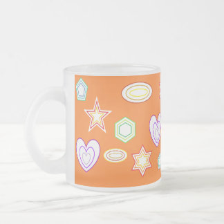 Orange colour Shapes mug
