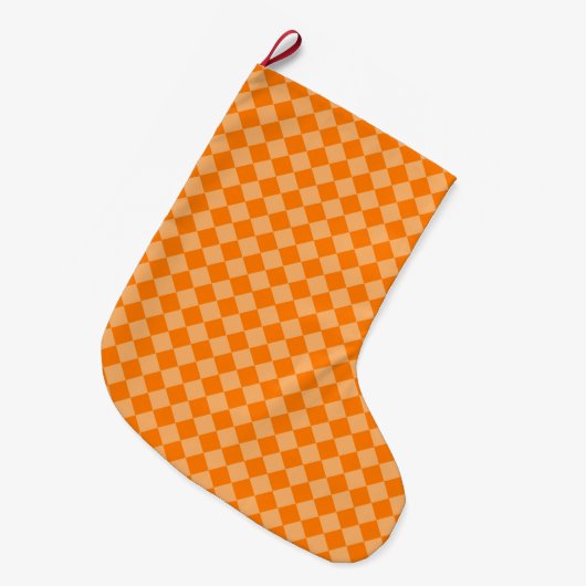 Orange Combination Diamond Pattern by STaylor Grote Kerstsok (Voorkant (Hangend))
