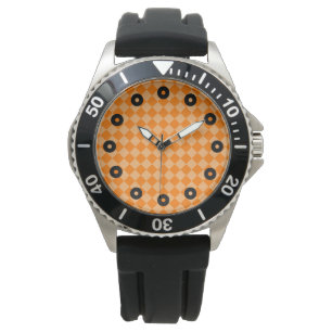 Orange Combination Diamond Pattern by STaylor Horloge