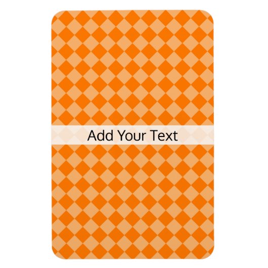 Orange Combination Diamond Pattern by STaylor Magneet (Verticaal)