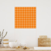Orange Combination Diamond Pattern by STaylor Poster (Keuken)