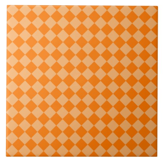 Orange Combination Diamond Pattern by STaylor Tegeltje (Voorkant)