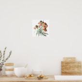 Orange Coneflowers Art Print Poster (Cuisine)