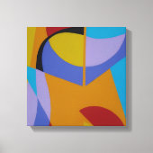 Orange Contemporary Decor Canvas Print (Voorkant)
