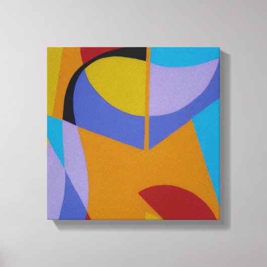 Orange Contemporary Decor Canvas Print (Voorkant)