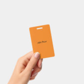 Orange Create Your Own Add Text Custom Badge (Handheld)