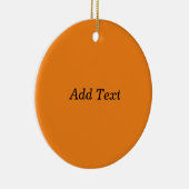 Orange Create Your Own Add Text Custom Keramisch Ornament (Rechts)