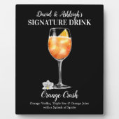 Orange Crush signature PERSONNALISÉE Plaque de boi (Devant)