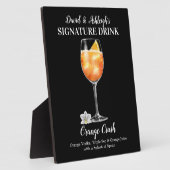 Orange Crush signature PERSONNALISÉE Plaque de boi (Côté)