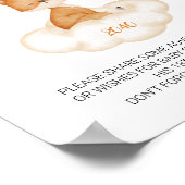 Orange Cute Fox Baby shower temps Capsule Poster (Coin)