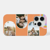 Orange Cute Modern 3 Photo Layout Custom (Verso Horizontal)