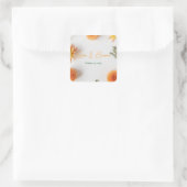 Orange Dahlia Wedding Stickers – Warm Summer Flora (Sac)