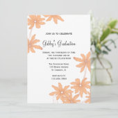 Orange Daisies Graduation Party Invitation (Debout devant)