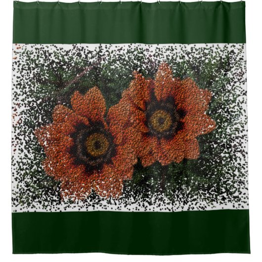 Orange Daisy Balls Douche rideau (Devant)