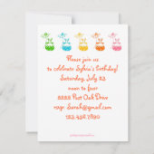 Orange Daisy Bunny invitation anniversaire (Dos)