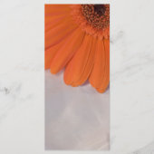 Orange Daisy et White Satin Wedding Programme (Devant)