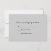 Orange Daisy in Vase Wedding Carte de réponse RSVP (Dos)