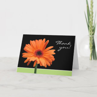 Orange Daisy Thank You Bedankkaart