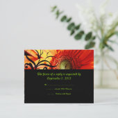 Orange Daisy Wedding RSVP (Debout devant)