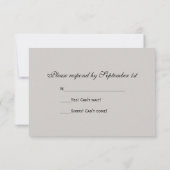 Orange Daisy White Satin Wedding Réponse RSVP (Dos)