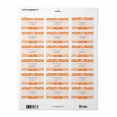 Orange Damask Étiquettes de adresse personnalisabl (Feuille entière)