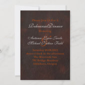 Orange Damask Western Rehearsdinner Invitations (Dos)