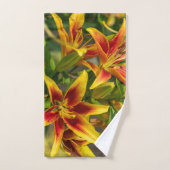 Orange Daylily Art, Photographie canadienne (Serviette à main)