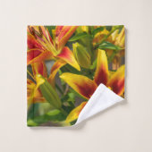 Orange Daylily Art, Photographie canadienne (Gant de toilette)