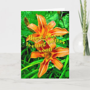 Orange Daylily Sentez Mieux Bientôt Carte