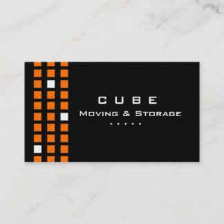 Orange de noir de boîte de carte de visite de