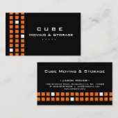 Orange de noir de boîte de carte de visite de (Devant / Derrière)