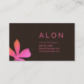 Orange de rose de fleur de carte de visite de (Dos)