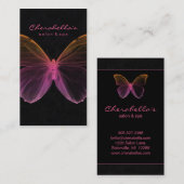 Orange de rose de papillon de spa de carte de (Devant / Derrière)