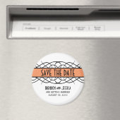 Orange Déco Flourish Save the Date Magnet (In Situ (Lave-vaisselle))