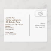 Orange Deer + Camo Anniversaire Carte postale Invi (Dos)