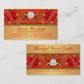 Orange Delight Fractical Lace Art Carte de visite (Devant / Derrière)