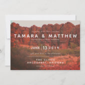 Orange Desert Rocks Invitations (Devant)