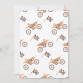 Orange Dirt Bike Invitation Anniversaire (Dos)