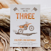 Orange Dirt Bike Invitation Anniversaire