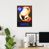 ORANGE DISTIL Liquor Publicité Mauzan Art Déco (Bureau à domicile)