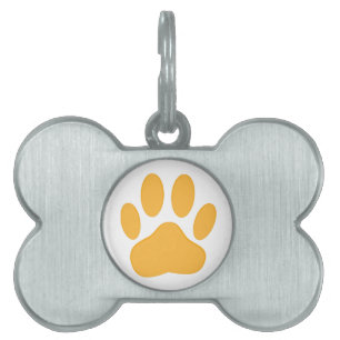 Orange Dog Pawprint Huisdieren Naamplaatje