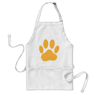 Orange Dog Pawprint Standaard Schort