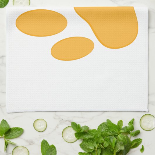 Orange Dog Pawprint Theedoek (Gevouwen)