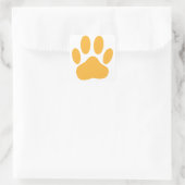 Orange Dog Pawprint Vierkante Sticker (Tas)