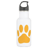 Orange Dog Pawprint Waterfles (Voorkant)