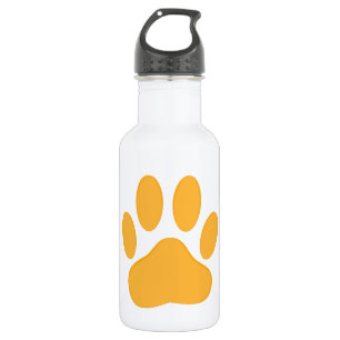 Orange Dog Pawprint Waterfles