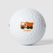 Orange Dumper Truck Design Golfballen (Voorkant)